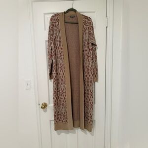 N. PEAL -  silk cashmere lurex longline cardigan - size M/L